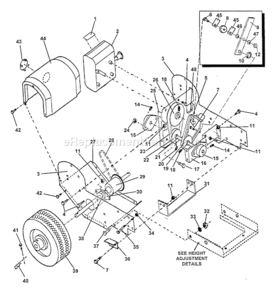 Self_Propel_Sys Diagram and Parts List for CSV-5S  Echo Chipper Shredder