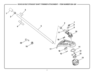 Part Location Diagram of 662156001 Echo Screw W/washers (m5 X 12 Mm, P