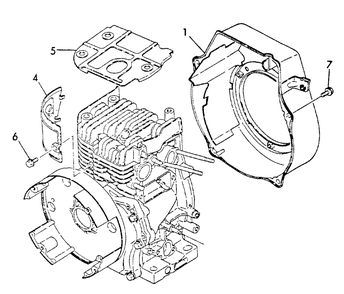 Fan Housing Diagram and Parts List for EG-2300 01001 - 03371 Echo Generator