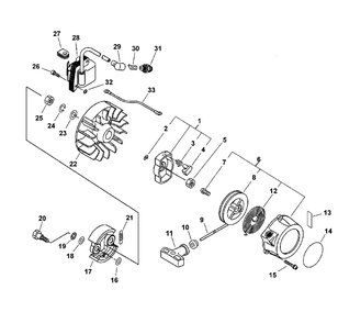 Starter, Ignition Diagram and Parts List for SHP-800 500005065 - 500999999 Echo Sprayer
