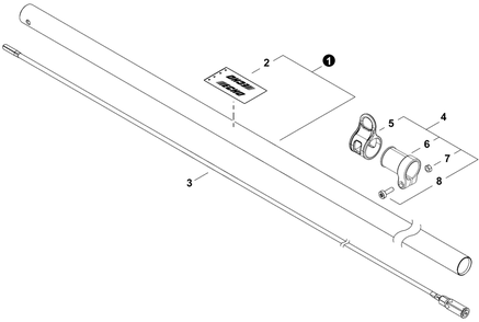 Main Pipe Diagram and Parts List for DPAS-2600 U56300001001 - U56300999999 Echo Trimmer