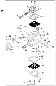 Part Location Diagram of A021004220 Echo Carburetor Wt-1096