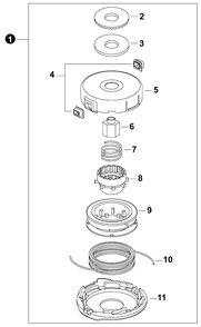 Part Location Diagram of P022049850 Echo Housing, Spool
