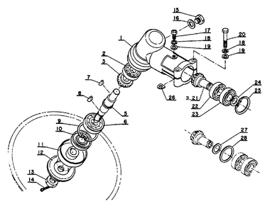 Gear Case Diagram and Parts List for SRM-202 DA Version Echo Trimmer