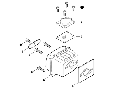 Exhaust Diagram and Parts List for CS-590 C84329001001 - C84329999999 Echo Chainsaw