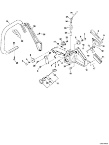 Handles, Throttle Control, Fuel System Diagram and Parts List for CS-8000 Type 1E Echo Chainsaw