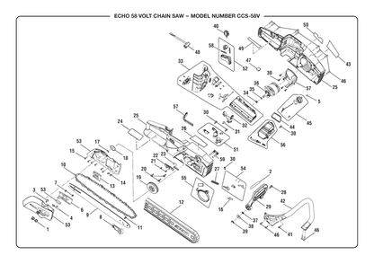 Part Location Diagram of 307448001 Echo Brake Bend Assembly