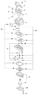 Part Location Diagram of A021000302 Echo Carburetor