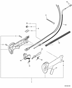 Throttle_Control_Ignition_Switch_Throttle_Cable Diagram and Parts List for EA-410 S05636001001 - S05636999999 Echo Auger