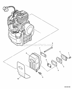 Exhaust Diagram and Parts List for EA-410 S05636001001 - S05636999999 Echo Auger