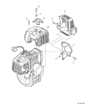 Part Location Diagram of A160000242 Echo Cover-Engine - Orange