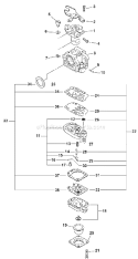 Page B Diagram and Parts List for EA-500 04001001 - 04001146 Echo Auger