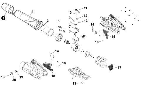 Part Location Diagram of YH470000950 Echo Button, Turbo