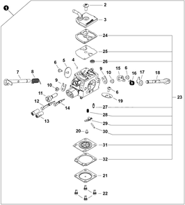 Part Location Diagram of P006001420 Echo COVER, METERING DIAPHRAGM