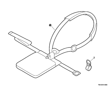 Shoulder Harness Diagram and Parts List for SRM-22GESU S55822001001 - S55822999999 Echo Brush Cutter