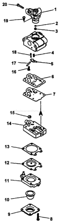 Page A Diagram and Parts List for EDR-2400 Type 1E -After S/N 001001 Echo Engine
