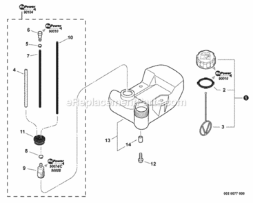 Fuel_System_SN_E01807001001_-_E01807002096 Diagram and Parts List for EDR-260 E01807001001 - E01807999999 Echo Engine