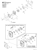 Page E Diagram and Parts List for ES-210 10001001 - 10999999 Echo Chipper Shredder