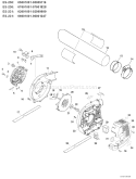 Page E Diagram and Parts List for ES-231 06001001 - 06999999 Echo Chipper Shredder