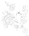 Fan Ignition, Right Fan Cover Diagram and Parts List for ES-250 P33612001001-P33612999999 Echo Chipper Shredder