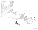 Starter Diagram and Parts List for ES-250 P33711001001-P33711999999 Echo Chipper Shredder