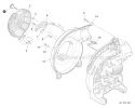 Debris Cover, Left Fan Cover Diagram and Parts List for ES-250 P33711001001-P33711999999 Echo Chipper Shredder