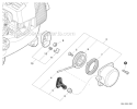 Starter Diagram and Parts List for ES-250 P33813001001-P33813999999 Echo Chipper Shredder