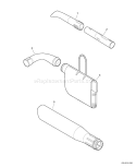 Part Location Diagram of E165000850 Echo Tube-blower-straight
