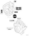 Page J Diagram and Parts List for ES-255 P18812001001 - P18812999999 Echo Chipper Shredder