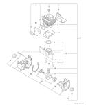 Part Location Diagram of SB1092 Echo Short Block-sb1092