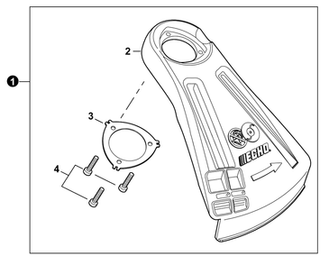 Debris Shield Diagram and Parts List for DSRM-2600U U56500001001 - U56500999999 Echo Charger