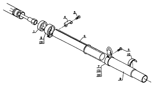 Driveshaft Diagram and Parts List for SRM-202 F Version Echo Trimmer