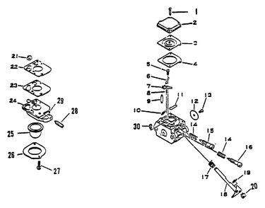 Part Location Diagram of 12531842030 Echo Needle - Low Speed