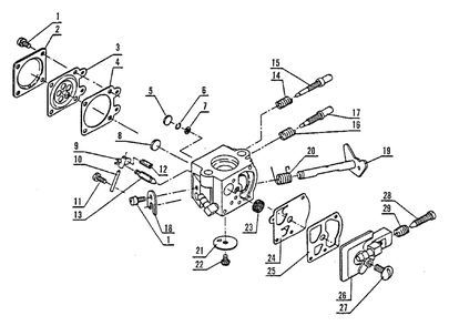 Carburetor Diagram and Parts List for PB-300E 0000000 - 0049616 Echo Leaf Blower / Vacuum