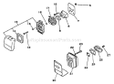 Intake, Exhaust, Air Cleaner Diagram and Parts List for GT-1100 001001 - 051000 Echo Trimmer