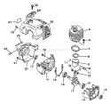 Page C Diagram and Parts List for GT-1100 077001 - 098000 Echo Trimmer
