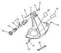 Page E Diagram and Parts List for GT-1100 077001 - 098000 Echo Trimmer