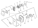 Page F Diagram and Parts List for GT-1100 098001 - 126000 Echo Trimmer