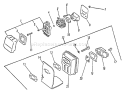 Page F Diagram and Parts List for GT-1100 126001 - 174348 Echo Trimmer