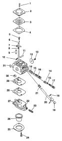 Page E Diagram and Parts List for GT-2000 After S/N 151955 Echo Trimmer