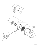 Part Location Diagram of A052000180 Echo Starter Pulley Assembly