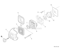 Intake Diagram and Parts List for GT-225I S08612001001-S08612999999 Echo Trimmer