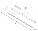 Main Pipe, Flexible Driveshaft Diagram and Parts List for GT-225I S08612001001-S08612999999 Echo Trimmer