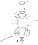 Rapid Loader Head Diagram and Parts List for GT-225I S08612001001-S08612999999 Echo Trimmer