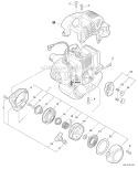 Engine Cover, Starter Diagram and Parts List for GT-225I S08612001001-S08612999999 Echo Trimmer