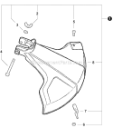 Debris Shield Plastic Diagram and Parts List for GT-225I S54813001001-S54813999999 Echo Trimmer