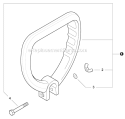 Front Handle Diagram and Parts List for GT-225I S54813001001-S54813999999 Echo Trimmer