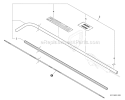 Main Pipe, Flexible Driveshaft Diagram and Parts List for GT-225 S08612001001-S08612999999 Echo Trimmer