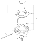 Rapid Loader Head Diagram and Parts List for GT-225 S08612001001-S08612999999 Echo Trimmer
