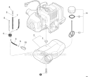 Fuel System Diagram and Parts List for GT-225 S08612001001-S08612999999 Echo Trimmer